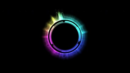 Music equalizer, hologram audio spectrum, 4k footage