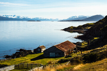 Stay on the coast of the Beagle Channel with the Andes mountain range in the background. Ushuaia, Estancia Tunel