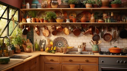 Global Bohemian Chic Kitchen - A Fusion of Cultures and Colors