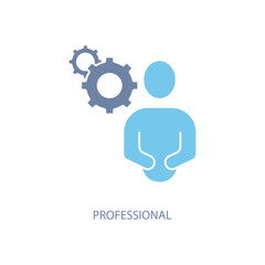 professional concept line icon. Simple element illustration. professional concept outline symbol design.
