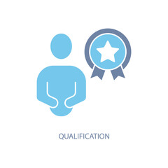 qualification concept line icon. Simple element illustration. qualification concept outline symbol design.