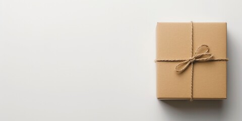 A cardboard box placed on a white background.