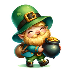 The St. Patrick's Gnome brings Irish cheer with its green attire, shamrock accents, and mischievous grin. Perfect for St. Patrick's Day decor.