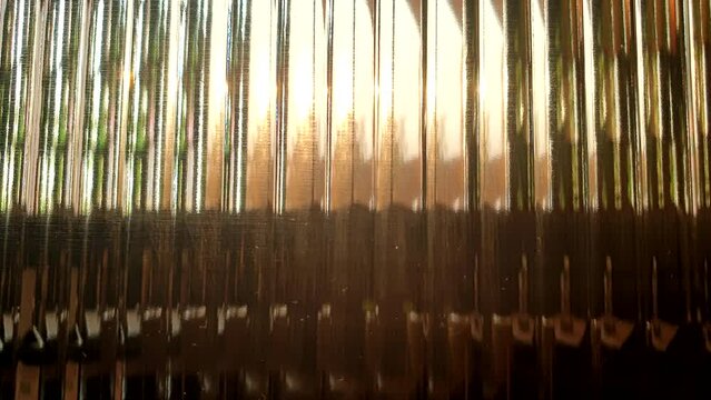 Reeded fluted glass retro texture for interior decoration distrosted background visual