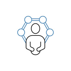 expert concept line icon. Simple element illustration. expert concept outline symbol design.