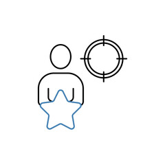 talent concept line icon. Simple element illustration. talent concept outline symbol design.