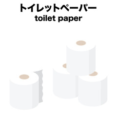 アイソメトリックで描いたトイレットペーパーのイラスト