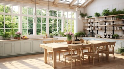 Sustainable Farm-to-Table Kitchen with In-House Herb Garden