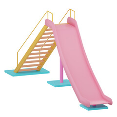 Playground Slide Presented in 3D