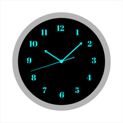 Vector Set of Office Wall Clocks of various shapes Design Template Isolated on White background. Dial with Roman numerals. Wall Clock Mock-up for Branding and Advertising Isolated. Watch Face Design