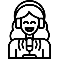 Voice Line Icon Design Vector Women's Day