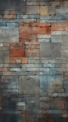 Colorful brick wall. Background for instagram story, vertical banner, smartphone screen background or greeting card	