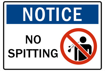 No spitting sign