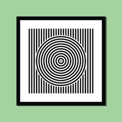 geometric line composition. Boho wall decort trendy mid century framed poster art print. Abstract Hand drawn modern minimalist for wall decor, book, covers, posters, flyers.