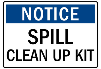 spill sign spill clean up kit