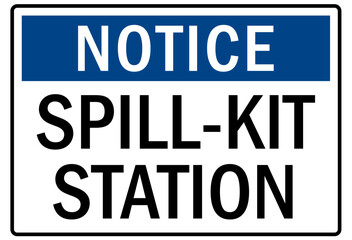 spill sign spill kit station