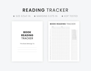 Book Reading Tracker Bullet Journal | Book Reading Journal for Book Lovers | Daily Habit Tracker
