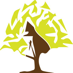 leaf logo of vector image