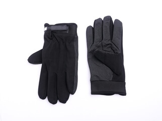 Black gloves isolated on a white background