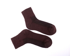 Beautiful soft short socks isolated on white background.