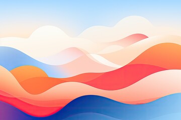 Fototapeta premium Abstract 3D Colorful Gradient Lines Wave Texture Background for Websites and Web Banners
