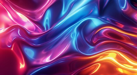 Graphic background of Spectral Silk: Fluid Abstract with Radiant Colors