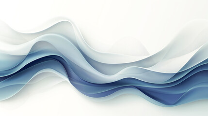 Naklejka premium Wavy blue and white flowing soft fabric blending in the background 