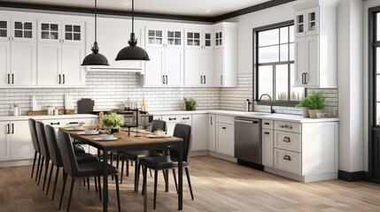 Modern Farmhouse Kitchen: A Blend of Rustic Charm and Industrial Edges