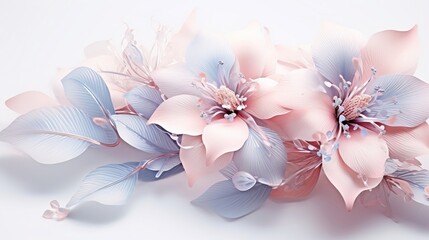 Luxurious watercolor floral art: botanical backgrounds, prints, invitations, postcards - delicate 3d illustration