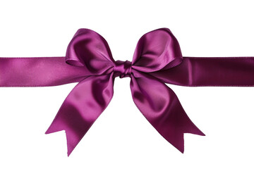 Majestic Purple Velvet Ribbon on Transparent Background, PNG, Generative Ai