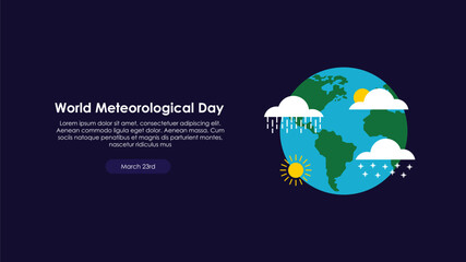 world meteorological day background template vector