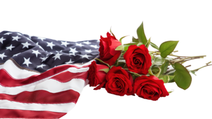 Memorial Day isolated on transparent background, Generative ai.