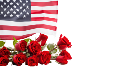Memorial Day isolated on transparent background, Generative ai.