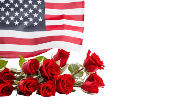 Memorial Day isolated on transparent background, Generative ai.