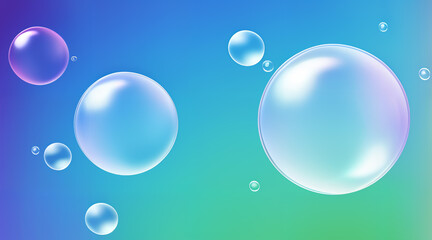 Spheres of Serenity: Abstract Soap Bubble Digital Art