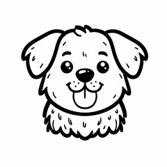 Dog coloring page style