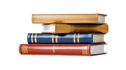 Books isolated on transparent background, Generative ai.