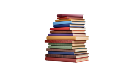 Books isolated on transparent background, Generative ai.
