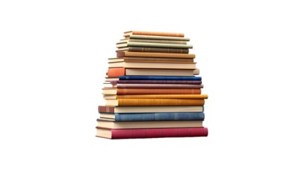 Books isolated on transparent background, Generative ai.