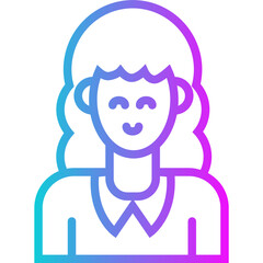 Women Gradient Icon Design Vector Women's Day