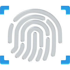 Fingerprint Authentication 3D Icon