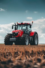 Field Workhorse, A Large Modern Tractor Ready to Tackle the Fields, Symbolizing Efficiency and Power in Agricultural Work.