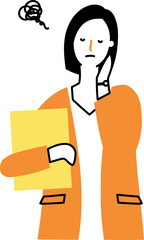 悩むキャリアウーマン