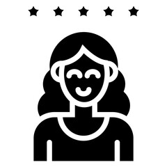 Success Solid Icon Design Vector Women's Day