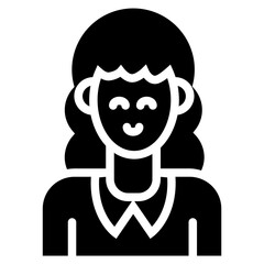 Women Solid Icon Design Vector Women's Day