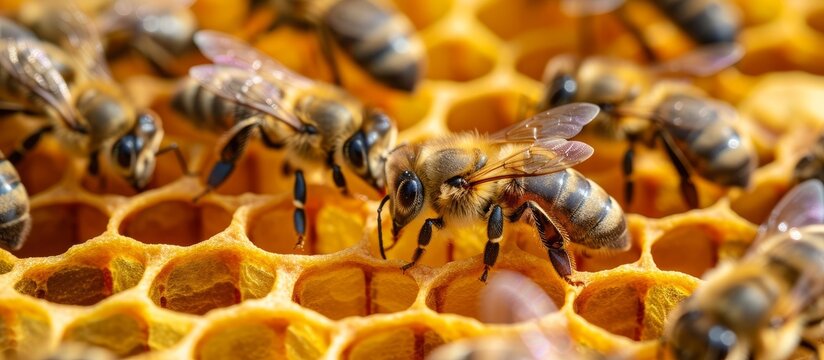 Bee colony disorder caused by Varroa mite, wax moth, bad weather, or lack of food leads to dead bees on vacant combs and nest demise.