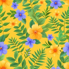 Fototapeta premium spring pattern seamless floral background