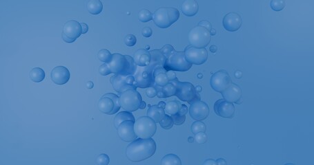 blue liquid shapes Abstract background 3d rendered