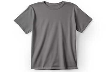 gray t-shirt, template empty, mockup for design and print, isolated, seams, sportswear