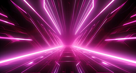 an abstract pink neon tunnel space seamless loop background